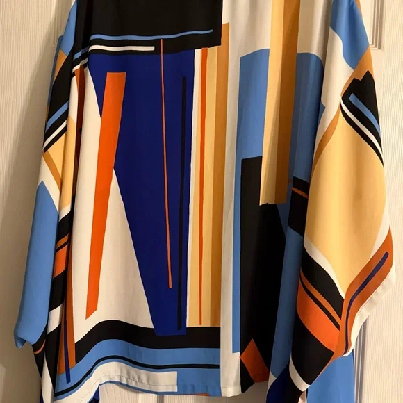 Chico's Vibrant Geometric Poncho - Picture 2 of 4